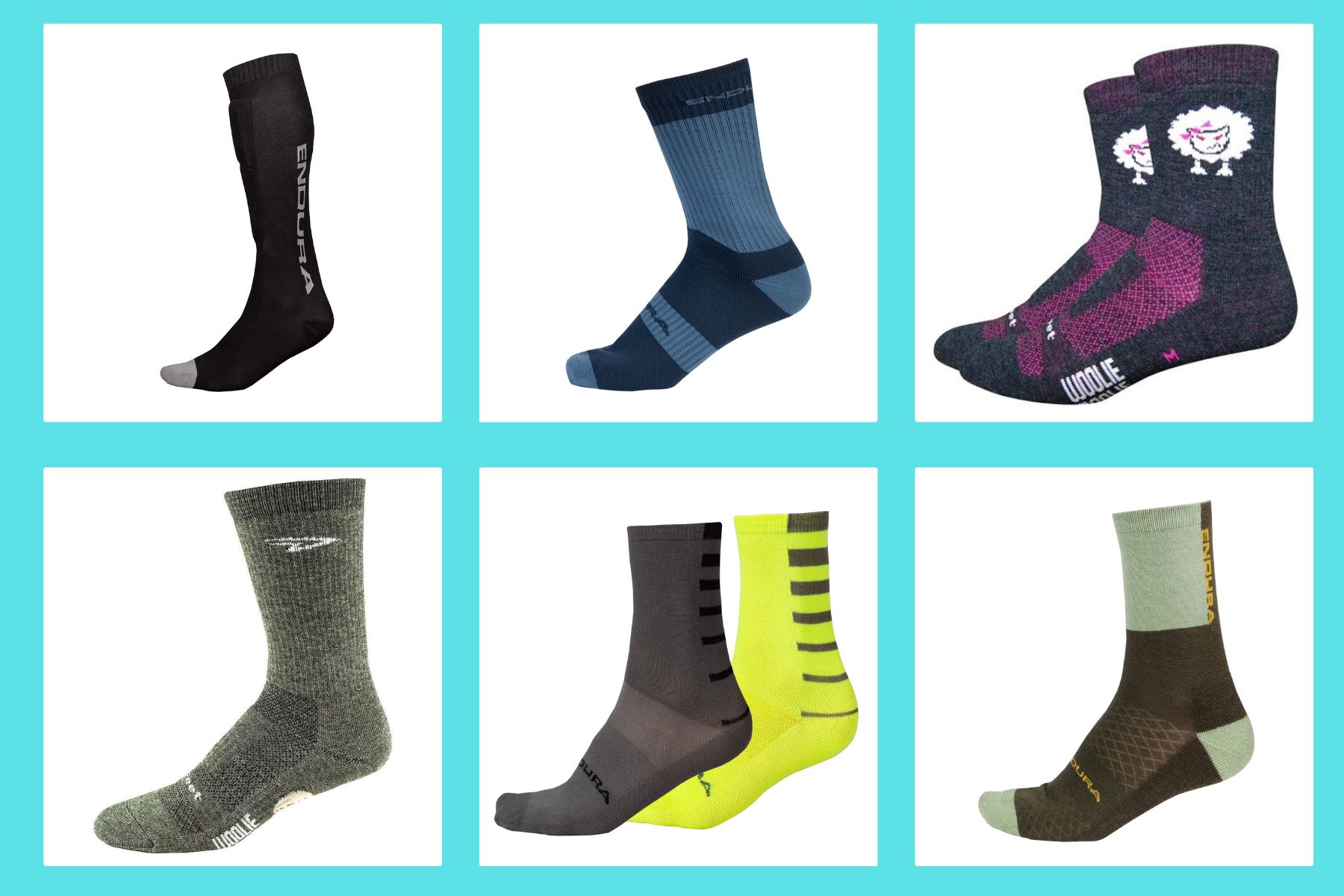X-Socks Bike Perform Crew Fietssokken - opal black/arctic white