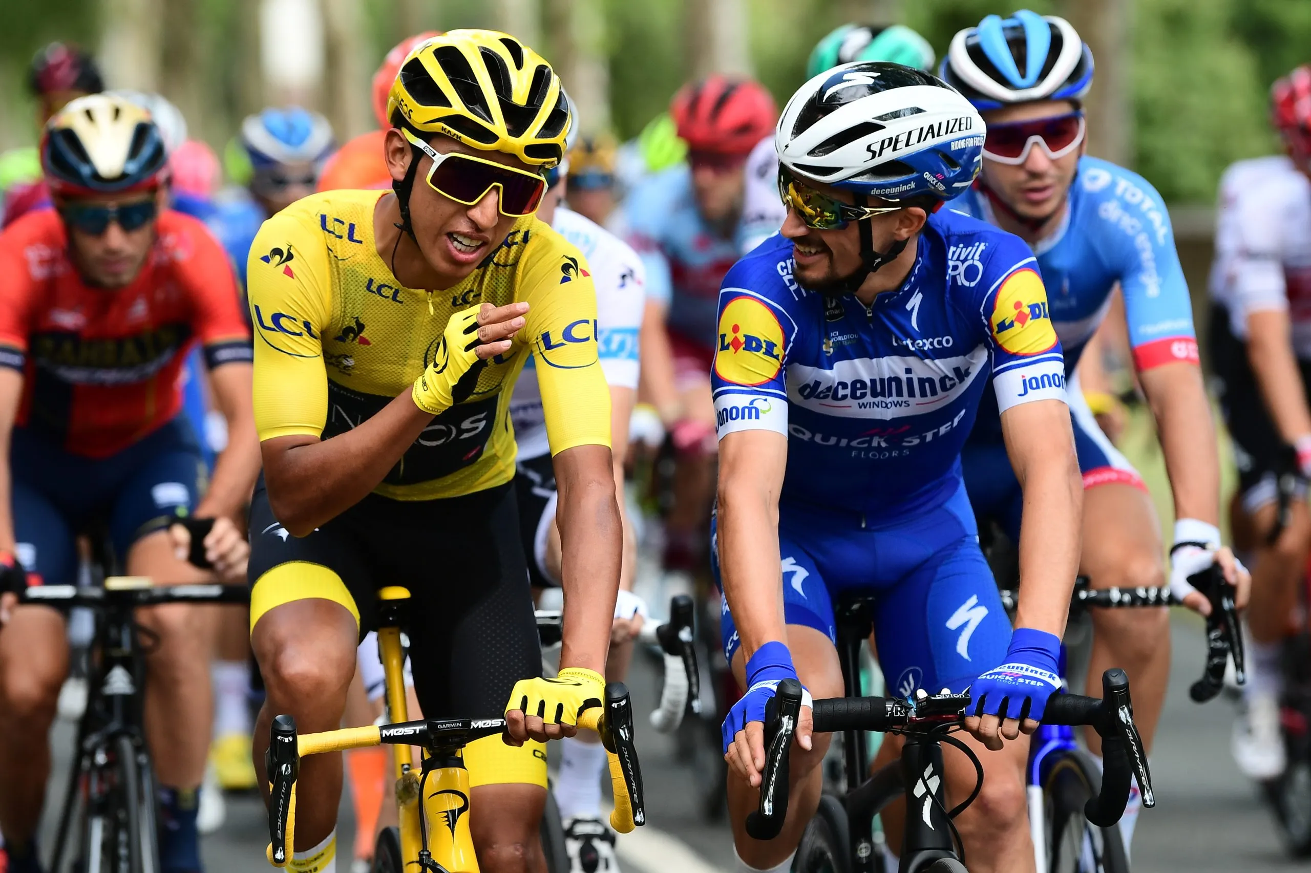 Maillot Julian Alaphilippe Quick Step - Signé Et Porté (Tour De France)