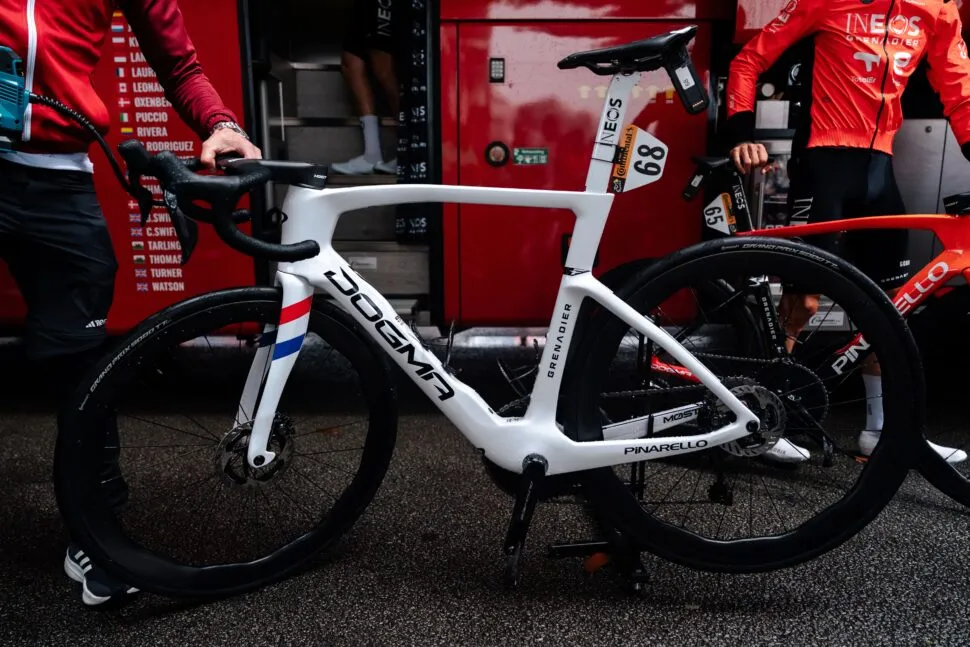 Tour de France bike: Sam Watson's red, white and blue Pinarello