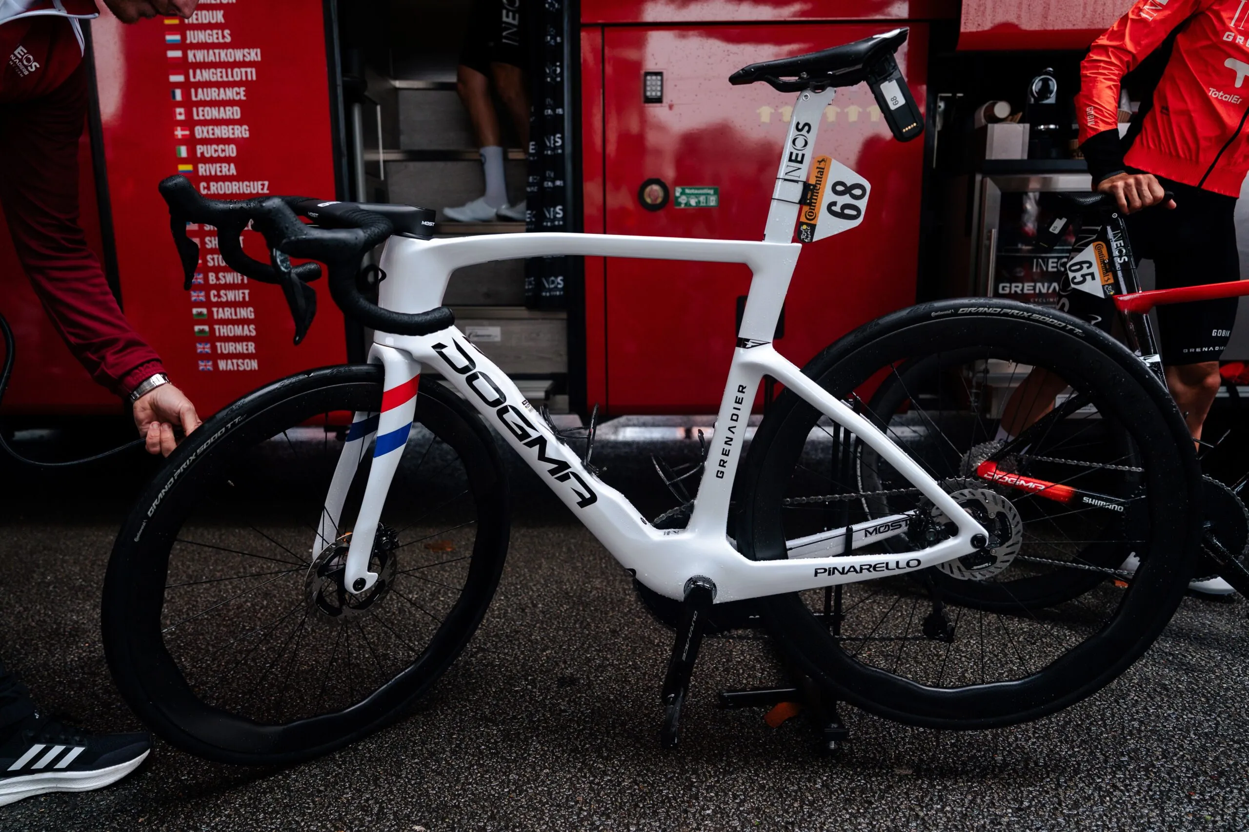 Tour de France bike: Sam Watson's red, white and blue Pinarello