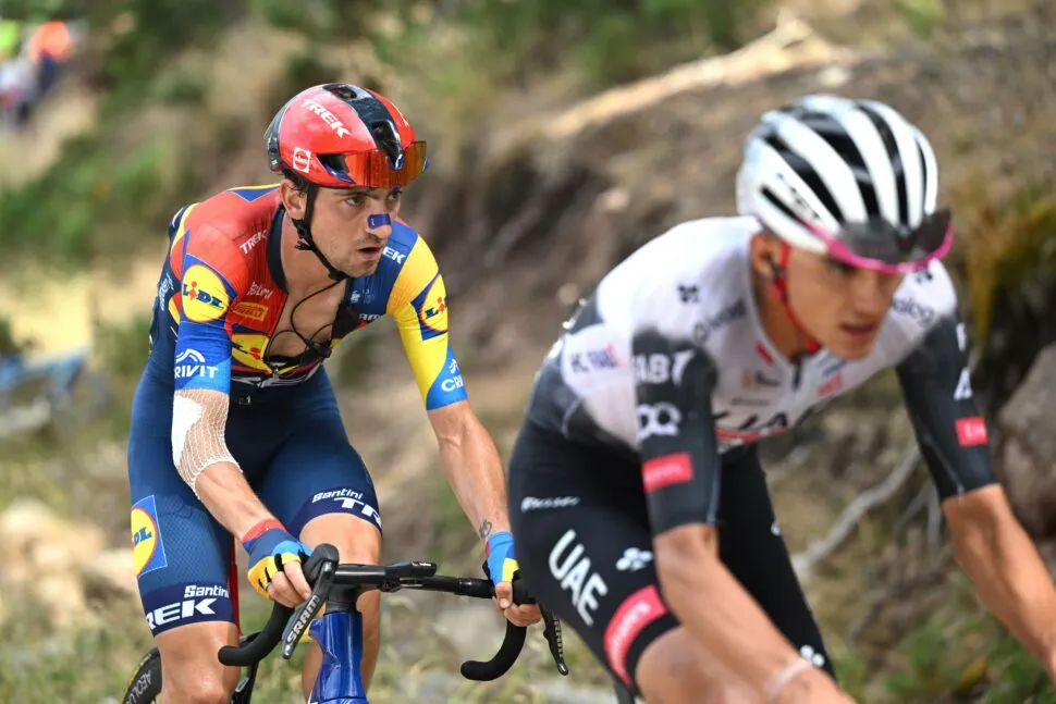 47th Vuelta a Burgos 2025 - Stage 5 LAGUNAS DE NEILA, SPAIN - AUGUST 09: Giulio Ciccone of Italy and Team Lidl - Trek competes in the breakaway during the 47th Vuelta a Burgos 2025, Stage 5 a 138.3km stage from Quintana del Pidio to Lagunas de Neila 1866m on August 09, 2025 in Lagunas de Neila, Spain. (Photo by Antonio Baixauli/Getty Images)