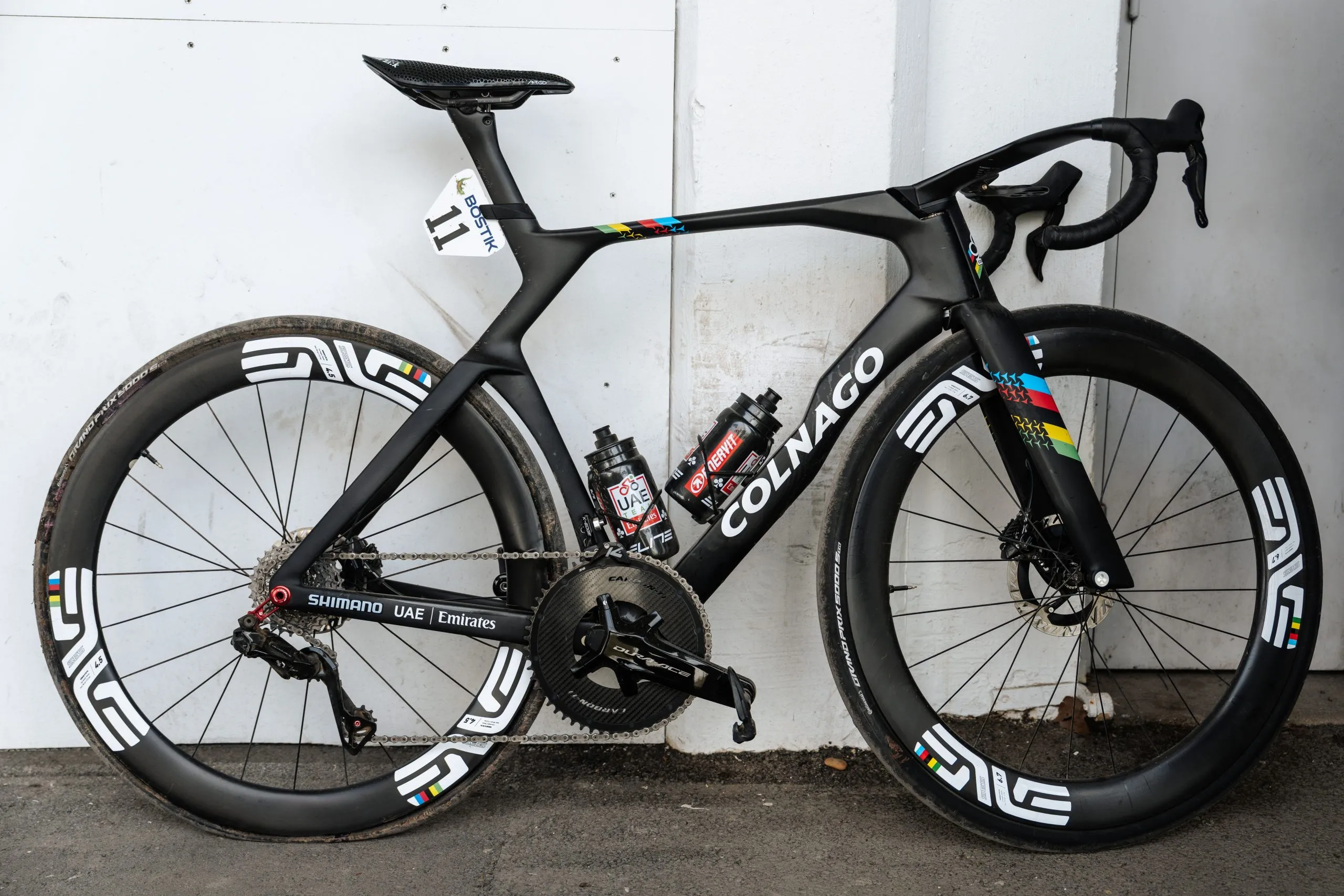 Pro bike: Tadej Pogačar's punctured Paris-Roubaix 2026 Colnago