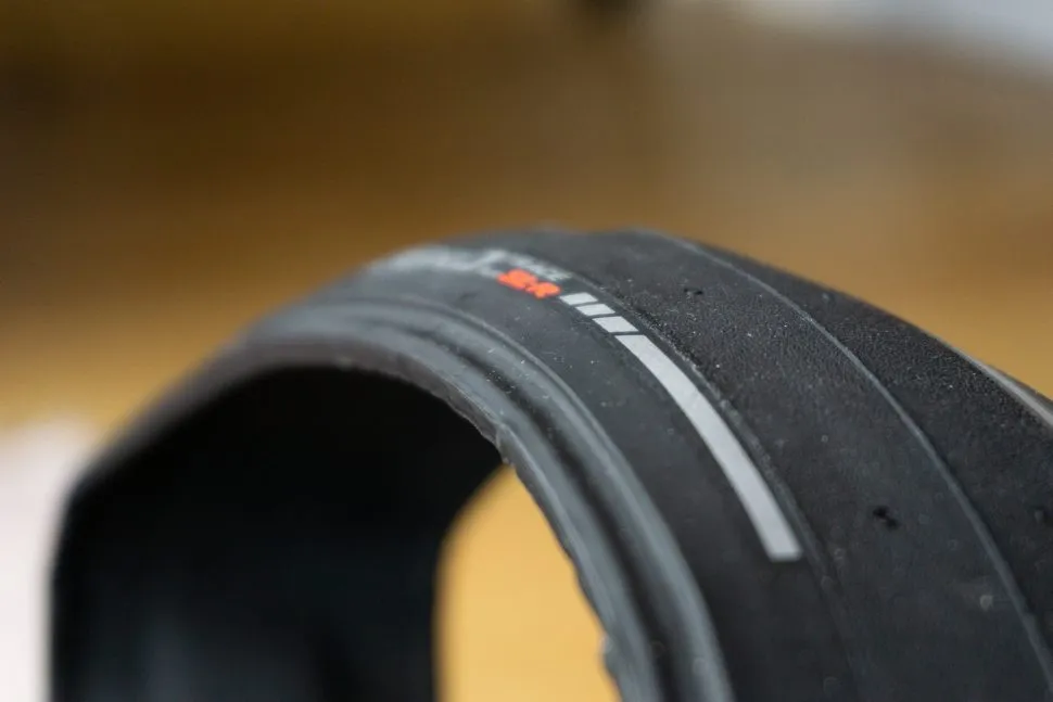 Black Pirelli bike tyre