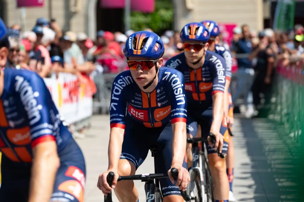 Frank Van Den Broek of Team Picnic Postnl Raisin during the 17th stage of the Giro d'Italia 2026, starting in Cassano d'Adda, Milan, Italy, on May 27, 2026. (Photo by Silvia Colombo/NurPhoto via Getty Images)