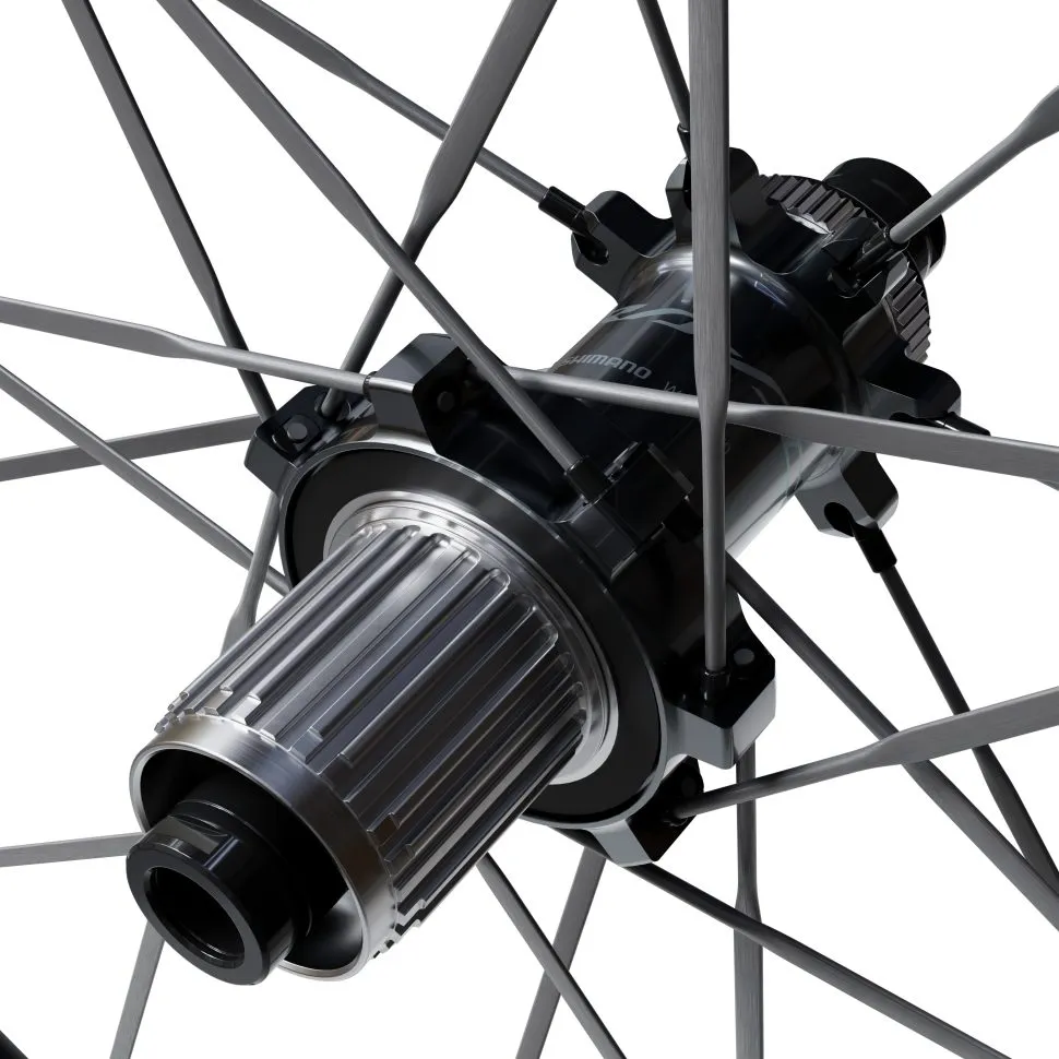 Shimano's new lighter Dura-Ace wheels have carbon spokes and come